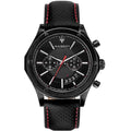Maserati Circuito Black Dial Black Leather Strap Watch For Men - R8871627004