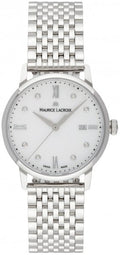 Maurice Lacroix Eliros Date White Dial Silver Steel Strap Watch for Women - EL1094-SS002-150-1