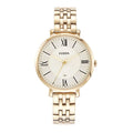 Fossil Jacqueline White Dial Gold Steel Strap Watch for Women - ES3434