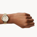 Fossil Jacqueline White Dial Two Tone Steel Strap Watch for Women - ES3634