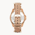 Fossil Riley White Dial Sand Leather Strap Watch for Women - ES3466