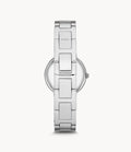 Fossil Virginia Pink Dial Silver Steel Strap Watch for Women - ES3504