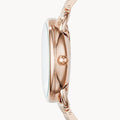 Fossil Tailor Rose Gold Dial Rose Gold Stainless Steel Strap Watch for Women - ES3713