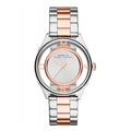 Marc Jacobs Tether Transparent White Dial Two Tone Steel Strap Watch for Women - MBM3436
