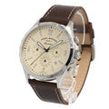 Fossil Forrester Chronograph White Dial Brown Leather Strap Watch for Men - FS5696