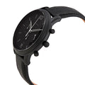 Fossil Neutra Chronograph Black Dial Black Leather Strap Watch for Men - FS5503