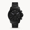Fossil Bowman Chronograph Black Dial Black Steel Strap Watch for Men - FS5603