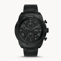 Fossil Bronson Chronograph Black Dial Black Steel Strap Watch for Men - FS5712