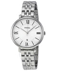 Fossil Jacqueline White Dial Silver Steel Strap Watch for Women - ES3433