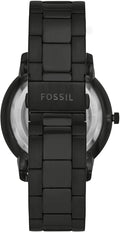 Fossil Neutra Automatic Skeleton Black Dial Black Steel Strap Watch for Men - ME3183
