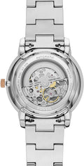 Fossil Neutra Automatic Skeleton White Dial Two Tone Steel Strap Watch for Men - ME3196