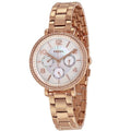 Fossil Jacqueline Multi Function Mother of Pearl Dial Rose Gold Steel Strap Watch for Women - ES3757