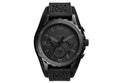 Fossil Nate Chronograph Black Dial Black Leather Strap Watch for Men - JR1510