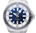 Breitling Superocean Automatic 44mm Blue Dial Silver Steel Strap Watch for Men - A17376211C1A1