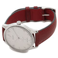 Gucci G Timeless Automatic Silver Dial Red Leather Strap Watch For Men - YA126346