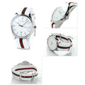 Gucci G Timeless Quartz White DIal White NATO Strap Watch For Men - YA126322