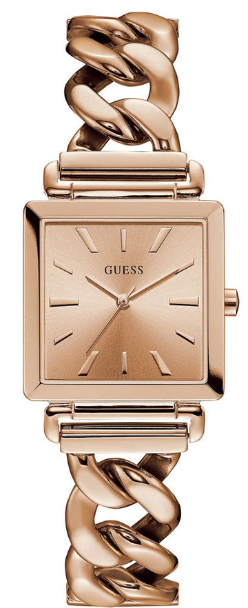 Guess Vanity Rose Gold Dial Rose Gold Steel Strap Watch for Women - W1029L3