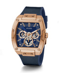 Guess Phoenix Multifunction Blue Dial Blue Rubber Strap Watch for Men - GW0202G4