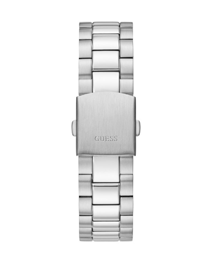 Guess Connoisseur Black Dial Silver Steel Strap Watch for Men - GW0265G1