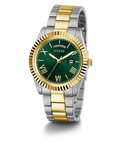 Guess Connoisseur Green Dial Two Tone Steel Strap Watch for Men - GW0265G8