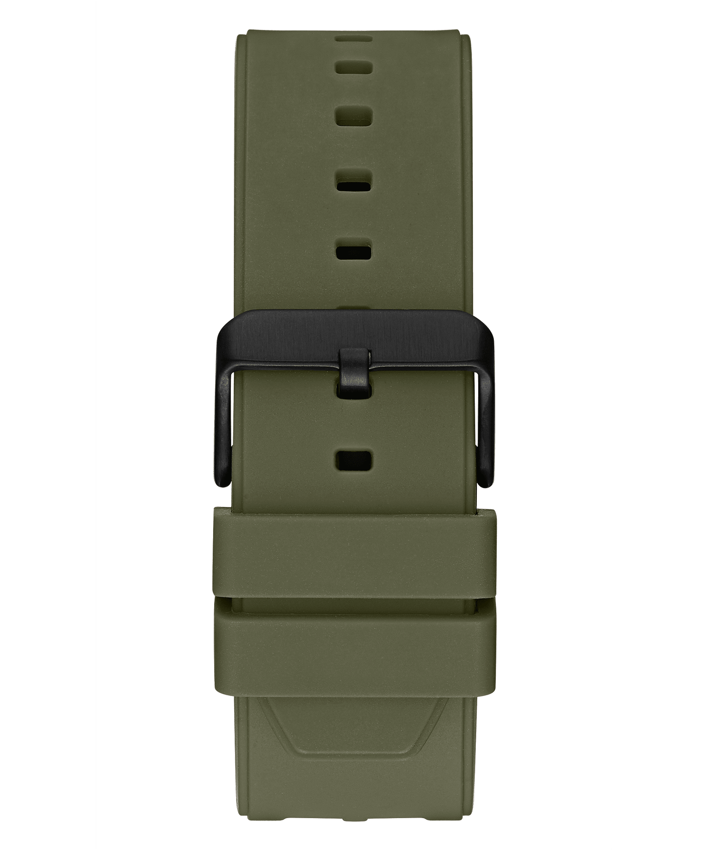 Guess Sport Chronograph Black Dial Green Silicone Strap Watch for Men - W0167G4