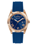 Guess Connoisseur Blue Dial Blue Silicone Strap Watch For Men - GW0335G2
