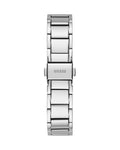 Guess Solstice Diamonds Silver Dial Silver Steel Strap Watch for Women - GW0403L1