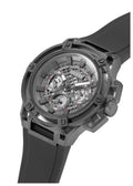 Guess Matrix Multifunction Grey Dial Grey Rubber Strap Watch for Men - GW0423G3