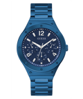 Guess Scope Multifunction Blue Dial Blue Steel Strap Watch for Men - GW0454G4