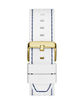 Guess Phoenix Multifunction Blue Dial White Rubber Strap Watch for Men - GW0499G6