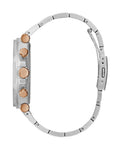 Guess Edge Chronograph Black Dial Silver Steel Strap Watch For Men - GW0539G1