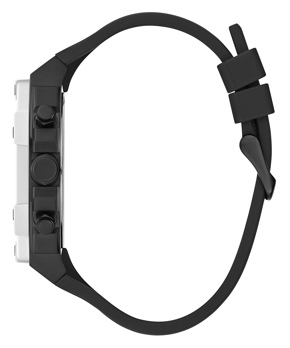 Guess Formula Chronograph Black Dial Black Silicone Strap Watch For Men - GW0579G1
