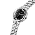 Guess Rumour Quartz Black Dial Silver Steel Strap Watch For Women - GW0613L1