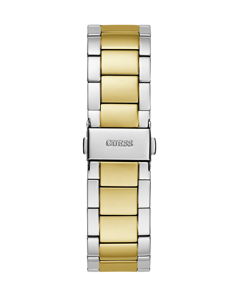 Guess Sunray Multifunction Silver Dial Two Tone Steel Strap Watch for Women - GW0616L2