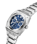 Guess Prodigy Chronograph Blue Dial Silver Steel Strap Watch For Men - GW0624G1