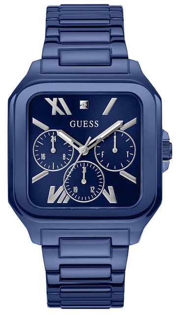 Guess Dress Multifunction Blue Dial Blue Steel Strap Watch for Men - GW0631G3