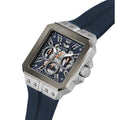 Guess Leo Chronograph Navy Blue Dial Blue Silicone Strap Watch For Men - GW0637G1