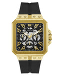 Guess Leo Multifunction Black Dial Black Silicone Strap Watch For Men - GW0637G2