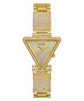 Guess Fame Crystals Gold Dial Gold Steel Strap Watch For Women - GW0644L2