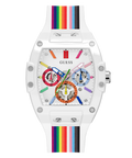 Guess Phoenix Analog White Dial White Silicone Strap Watch for Men - GW0720G1