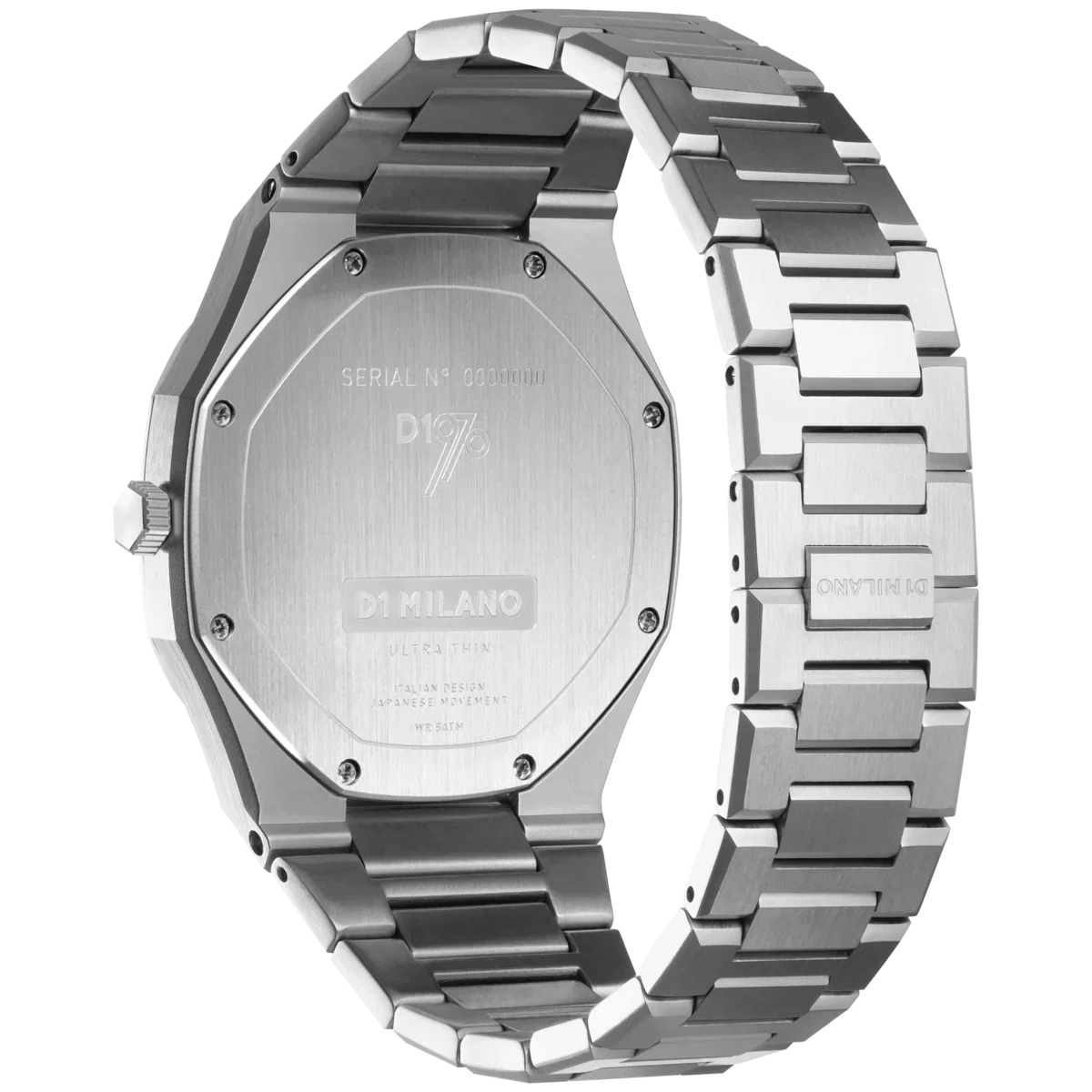 D1 Milano Ultra Thin Blue Dial Silver Steel Watch for Men - D1-UTBJ03