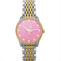 Gucci G Timeless Quartz Pink Dial Two Tone Steel Strap Watch For Women - YA1265030
