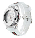 Gucci Sync XXL White Dial White Rubber Strap Watch For Men - YA137102
