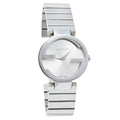 Gucci G Interlocking Silver Dial Silver Steel Strap Watch For Women - YA133503