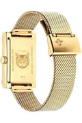 Gucci G-Frame Mother of Pearl Dial Yellow Gold Mesh Bracelet Watch For Women - YA147410