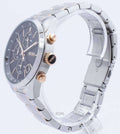 Hugo Boss Grand Prix Black Dial Two Tone Steel Strap Watch for Men - 1513473