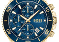 Hugo Boss Admiral Blue Dial Blue Rubber SIlicon Strap Watch for Men - 1513965