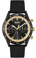 Hugo Boss Santiago Black Dial Black Nylon Strap Watch for Men - 1513935