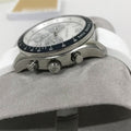 Michael Kors Berkley Chronograph Silver Dial White Rubber Strap Watch For Women - MKO1040