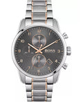 Hugo Boss Skymaster Grey Dial Two Tone Steel Strap Watch for Men - 1513789